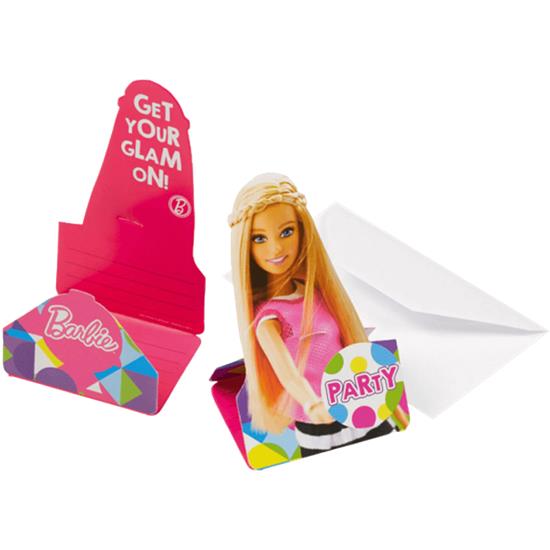 Barbie: Barbie invitationer 8 styk
