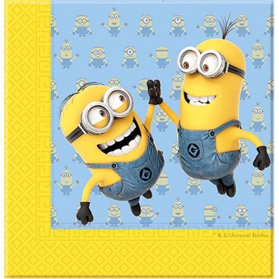 Diverse: Minions servietter 33 x 33 cm 20 styk