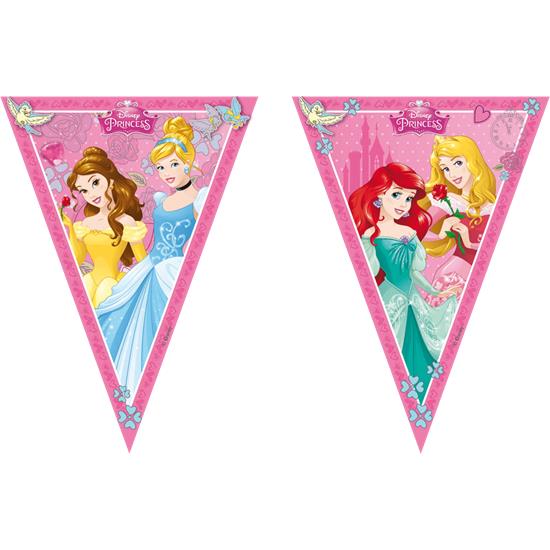 Prinsesser: Disney Prinsesser flagbanner med 9 Flag 230 cm