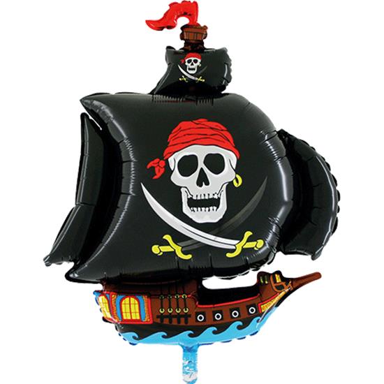 Pirater: Piratskib folieballon 104 x 82 cm