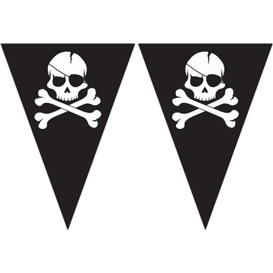 Diverse: Pirat flagbanner med dødningehoveder