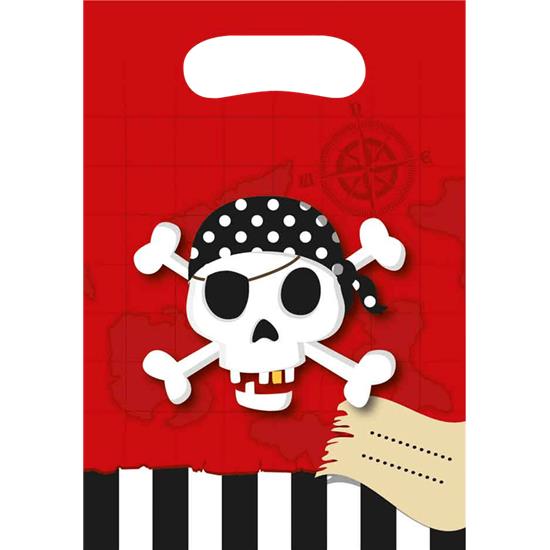 Pirater: Pirat partybags 6 styk