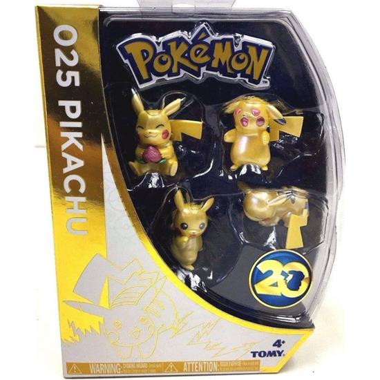 Pokémon: Pikachu Metal Figur - 4 pak - Design B