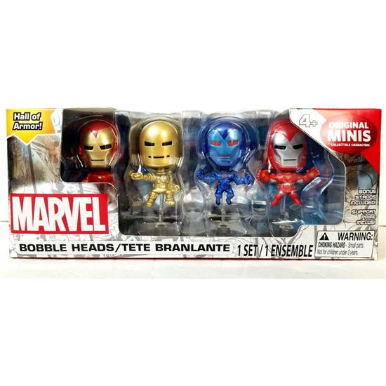 Iron Man: Iron Man Hall Of Armor Mini Bobbleheads 4-Pak SDCC 2016 Exclusive Sæt A