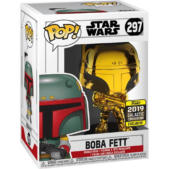 Star Wars: Boba Fett Gold 2019 Galactic Convention Exclusive POP! Movies Vinyl Figur (#297)