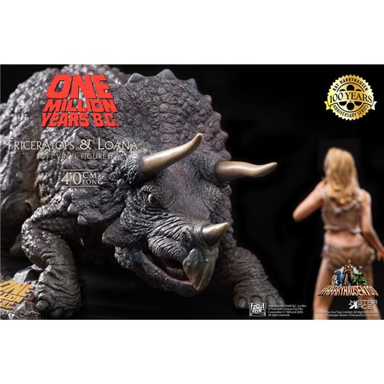 One Million Years B.C.: Triceratops & Loana Soft Vinyl Statues