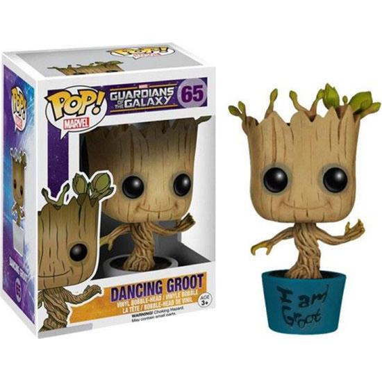 Guardians of the Galaxy: Groot dansende med tekst på potten POP! Movies Vinyl Figur (#65)