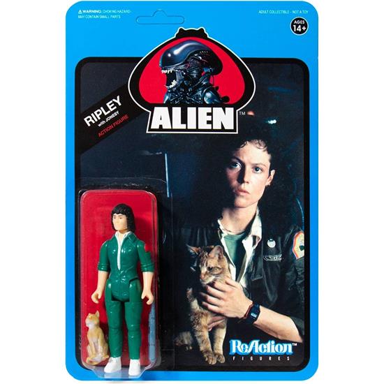 Alien: Ripley with Jonesy (Blue Card) ReAction Action Figure 10 cm