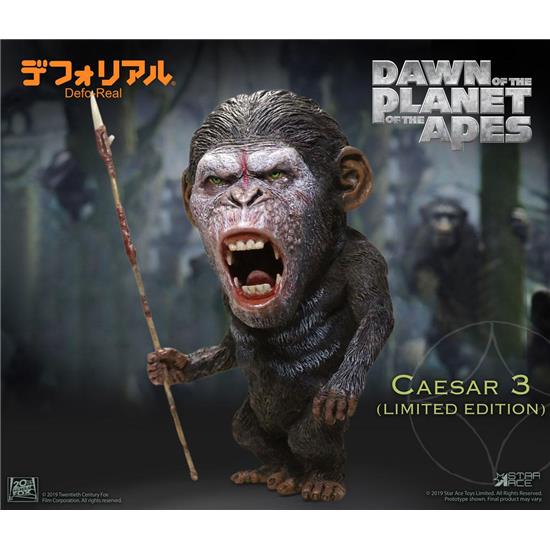 Planet of the Apes: Caesar Warrior Face Deform Real Series Soft Vinyl Statue 15 cm