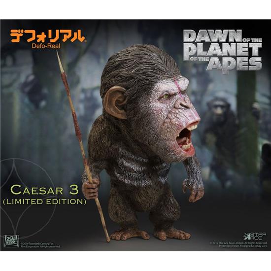 Planet of the Apes: Caesar Warrior Face Deform Real Series Soft Vinyl Statue 15 cm