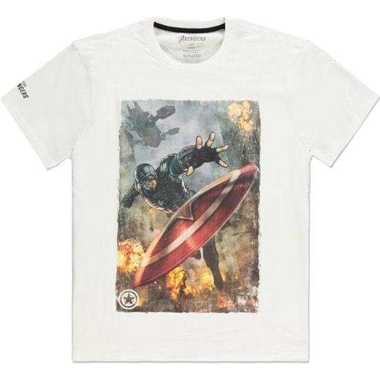 Avengers: Captain America Throwing Shield T-Shirt