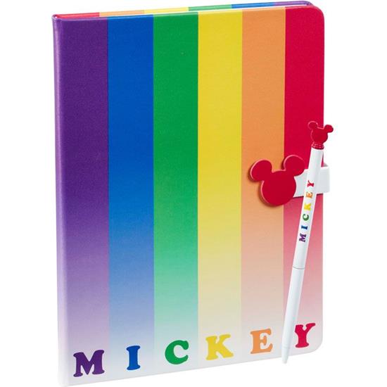 Disney: Mickey Rainbow Notesbog med Kuglepen