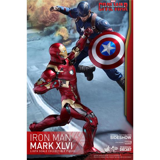 Captain America: Iron Man Mark XLVI Movie Masterpiece Action Figur 1/6 Skala