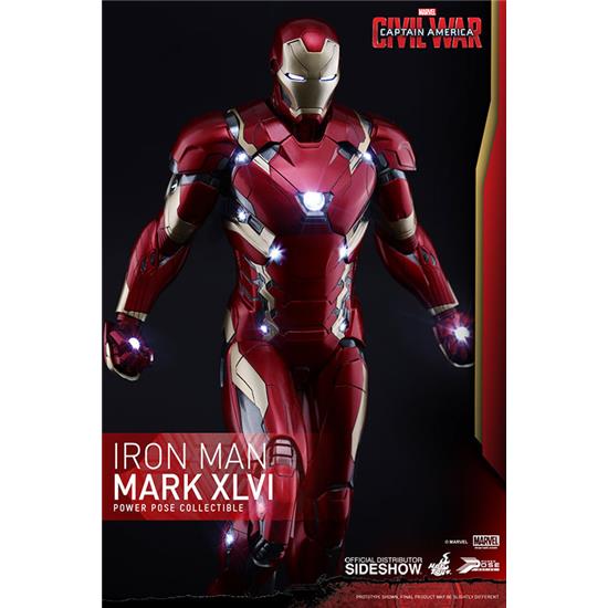 Iron Man: Iron Man Mark XLVI Power Pose Series Action Figur 1/6 Skala