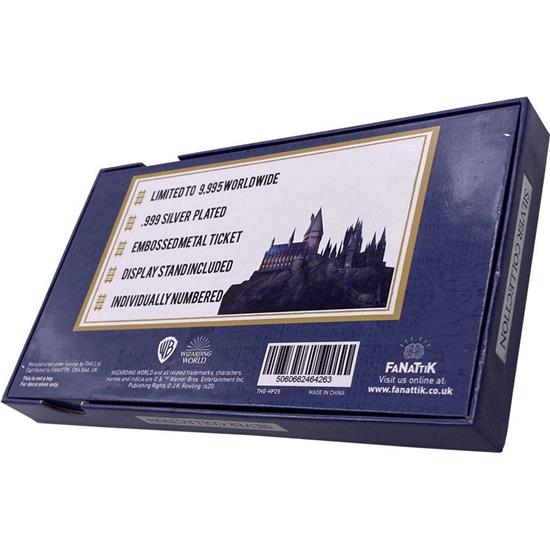 Harry Potter: Hogwarts Train Ticket Limited Edition (silver plated) Replica