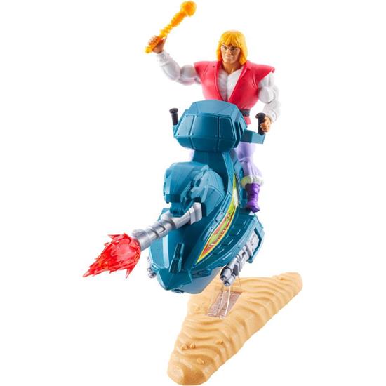 Masters of the Universe (MOTU): Prince Adam with Sky Sled Origins Action Figure 14 cm