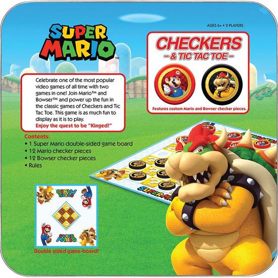 Super Mario Bros.: Mario vs. Bowser Checkers & Tic-Tac-Toe Collector