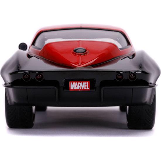 Avengers: Black Widow med Chevy Corvette 1966 Diecast Model 1/24