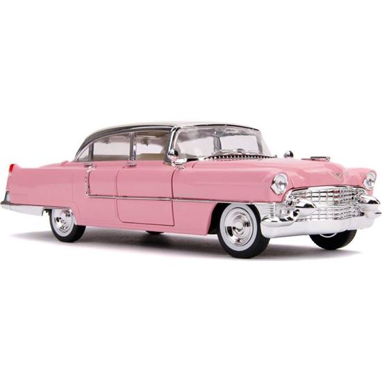 Elvis Presley: Elvis Presley med Pink Cadillac Fleetwood 1955 Diecast Model 1/24