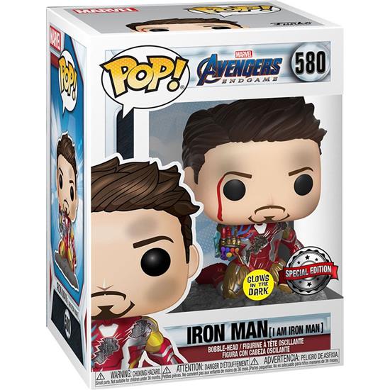 Avengers: I Am Iron Man GITD POP! Movies Vinyl Figur (#580)