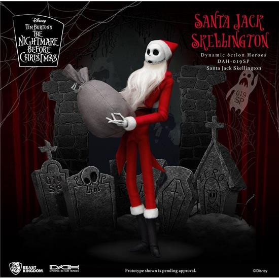 Nightmare Before Christmas: Santa Jack Skellington Dynamic 8ction Action Figure 1/9 21 cm