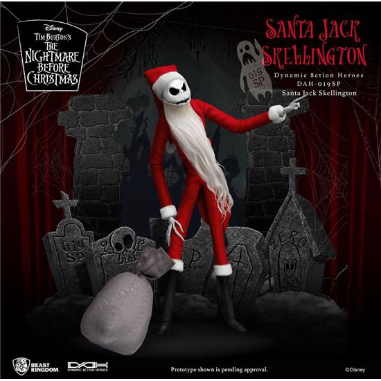 Nightmare Before Christmas: Santa Jack Skellington Dynamic 8ction Action Figure 1/9 21 cm