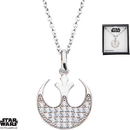 Star Wars: Rebel Alliance Symbol med Cubic Zirconia (Sterling Sølv)