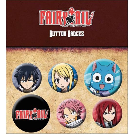 Fairy Tail: Fairy Tail Pin Badges 6-Pak