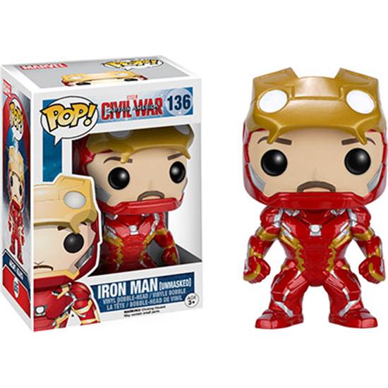 Captain America: Unmasked Iron Man POP! Vinyl Figur (#136)